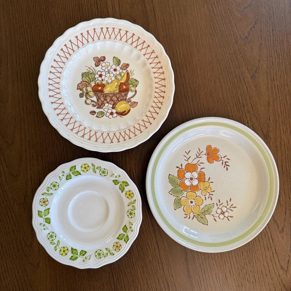 Vintage Eclectic Plate Set of 3 – Mix & Match